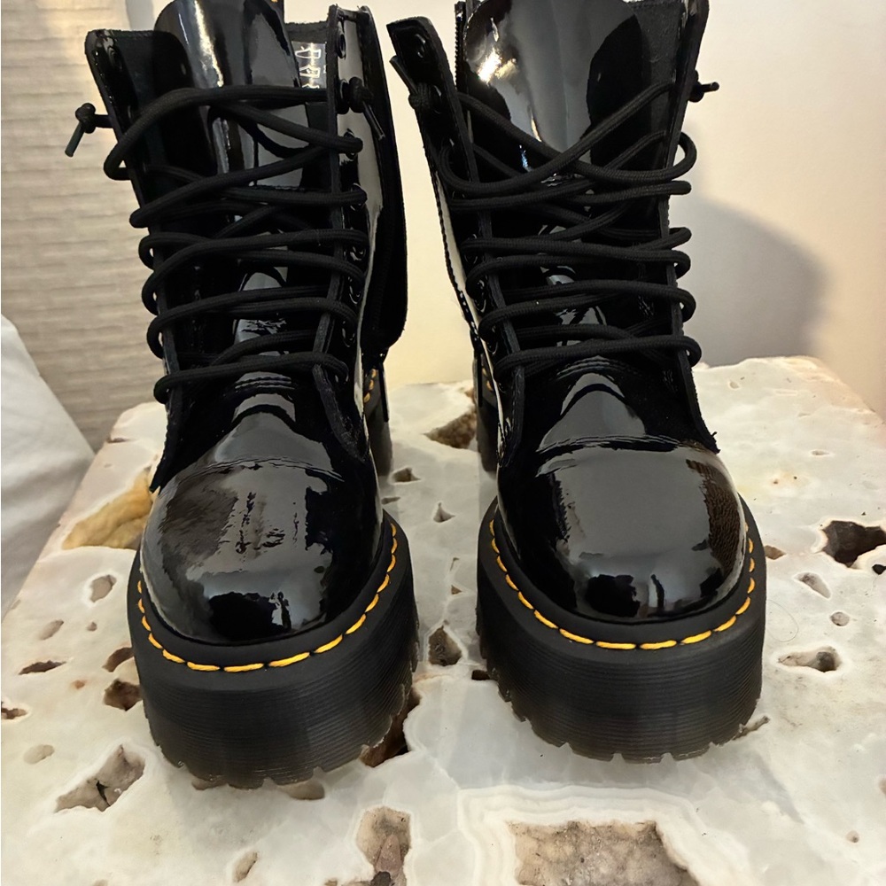 Dr. Martens Shiny Black Combat Boots